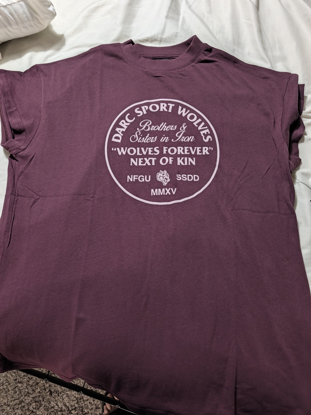 Darc Sport Men's Maroon Graphic Tee with White Crest